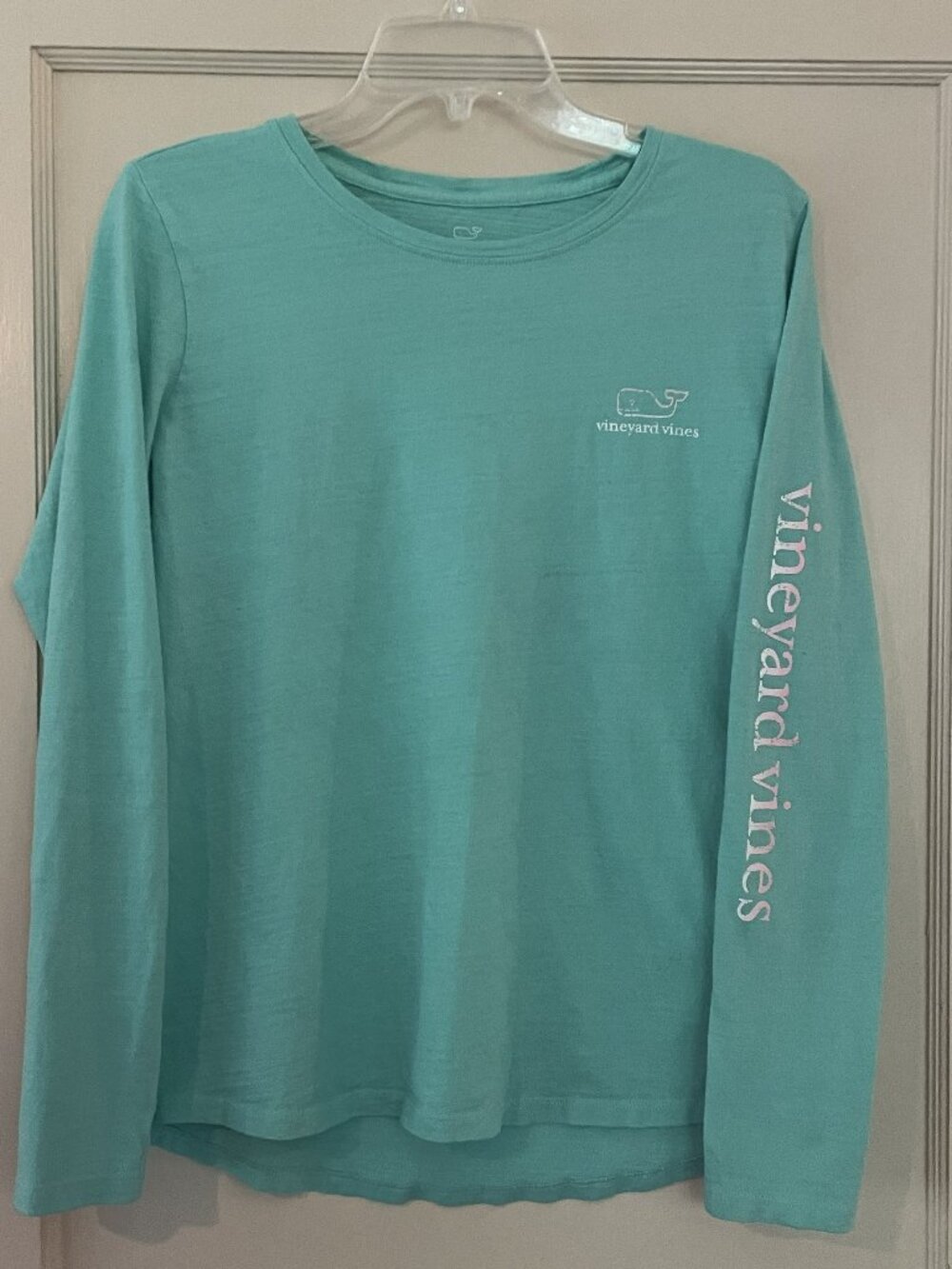 Vineyard Vines: Aqua-Colored, Long-sleeve Tee